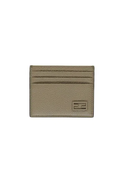 Shop Fendi Leather Card Holder In Brown