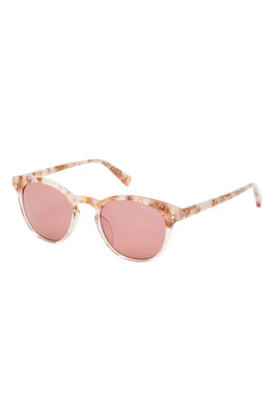 Shop Ted Baker London 55mm Round Sunglasses In Blush