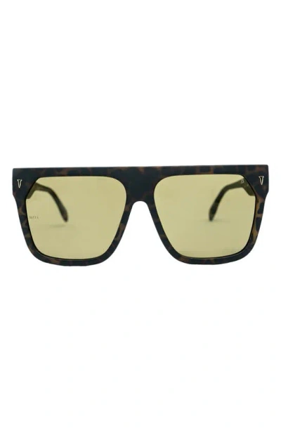 Shop Mita Sustainable Eyewear 59mm Square Sunglasses In Matte Demi/ Matte Demi
