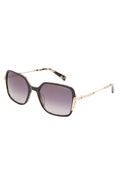 Ted Baker 55mm Square Sunglasses In Black