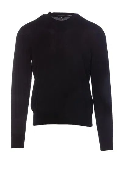 Shop Tom Ford Crewneck Fine-knit Jumper In Black