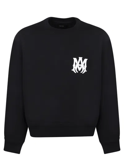 Shop Amiri Round-neck Black Sweatshirt