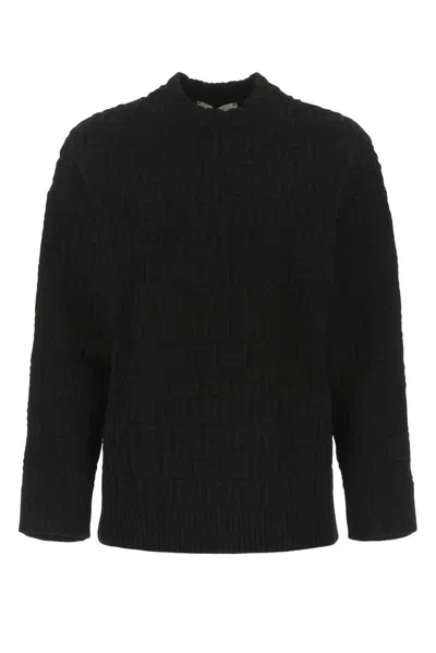 Shop Fendi Monogram Embossed Knit Jumper In Default Title
