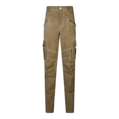 Shop Balmain Zip Detailed Tapered Leg Trousers In Default Title