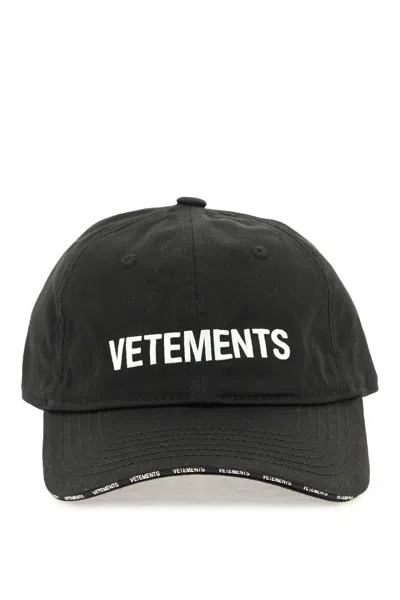 Shop Vetements Baseball Cap With Embroidered Logo In Default Title