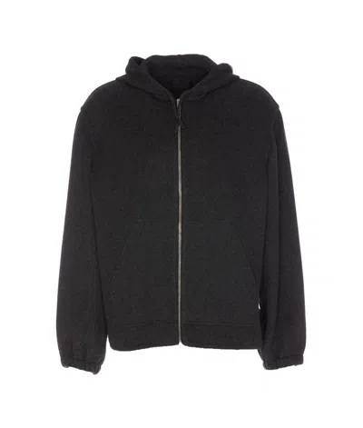 Shop Givenchy Zip-up Hooded Jacket In Grey