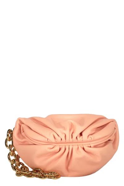 Shop Bottega Veneta The Pouch Mini Leather Belt Bag In Pink