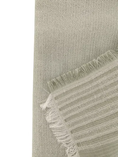 Shop Peserico Cotton, Modal, Linen And Lurex Blend Triple Veil Stole