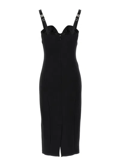 Shop Elisabetta Franchi Bow Dress Dresses Black