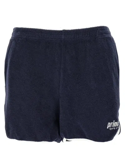 Shop Sporty And Rich Prince Sporty Terry Bermuda, Short Blue