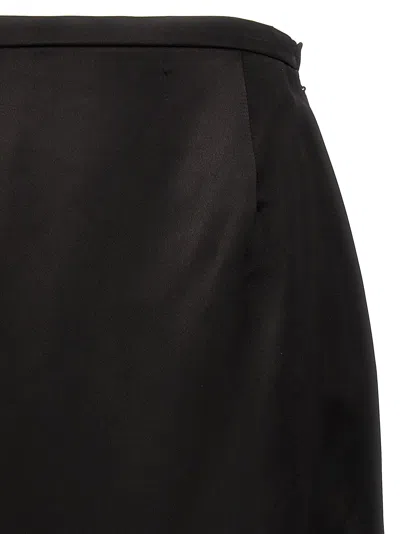 Shop Saint Laurent Satin Skirt Skirts Black