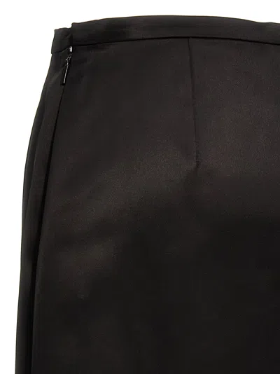 Shop Saint Laurent Satin Skirt Skirts Black