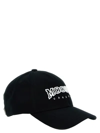 Shop Moose Knuckles Varsity Logo Hats White/black