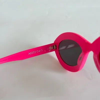 Pre-owned Celia Kritharioti Pink Oversized Sunglasses