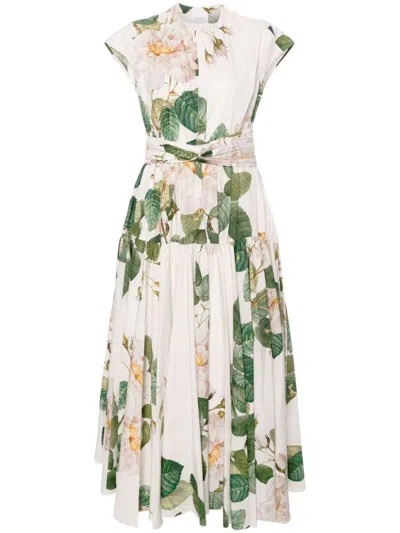 Shop Giambattista Valli Dress In P Ivory Green