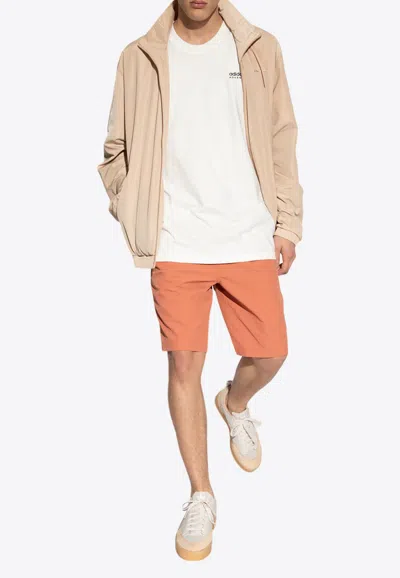 Shop Adidas Originals Adicolor Logo Shorts In Orange
