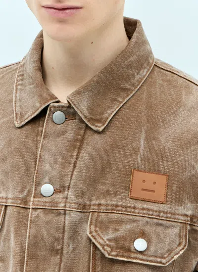 Shop Acne Studios Men Padded Denim Jacket In Brown