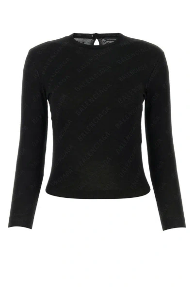 Shop Balenciaga Woman Cardigan In Black