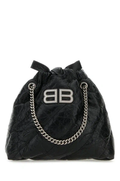 Shop Balenciaga Woman Crush Tote Xs In Black