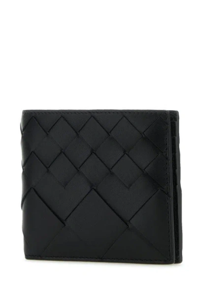 Shop Bottega Veneta Man Black Leather Intrecciato Wallet