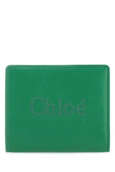 Shop Chloé Chloe Woman Portafoglio In Green