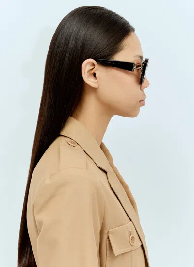 Shop Chloé Women Marcie Rectangular Sunglasses In Brown
