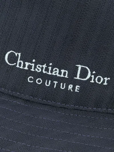 Shop Dior Christian  Men Christian  Couture Bucket Hat In Blue