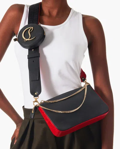 Shop Dior Christian  Women Loubila Hybrid Leather Shoulder Bag In Black