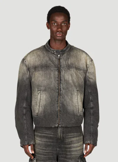 Shop Diesel Men D-marge-s Denim Jacket In Black
