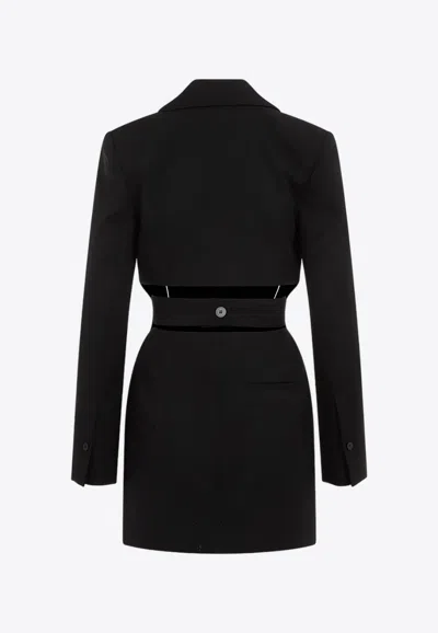 Jacquemus 'la Robe Bari' Black Single-breasted Jacket With Cut-out In Black