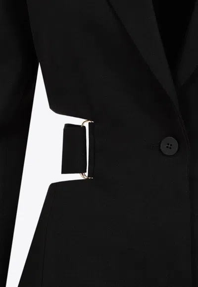 Jacquemus 'la Robe Bari' Black Single-breasted Jacket With Cut-out In Black
