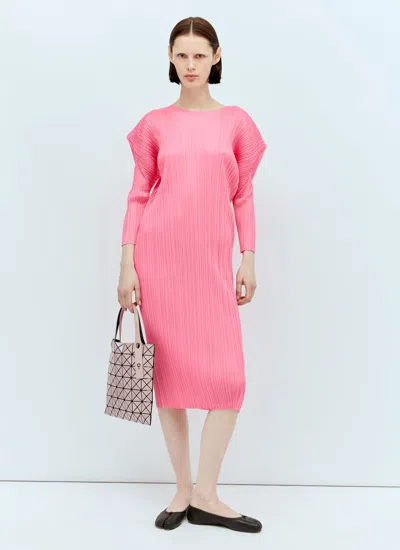 Shop Issey Miyake Pleats Please  Women Monthly Colors: February Midi Dress In Pink