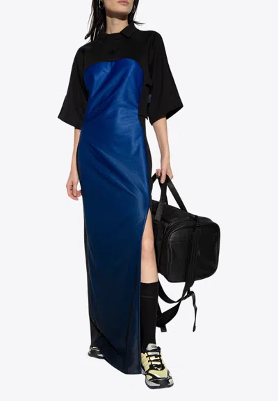 Shop Adidas Originals Blue Version Maxi Dress In Black