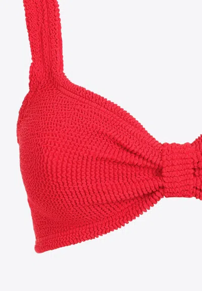 Shop Hunza G Bonnie Sweetheart-neck Bikini - Red - Red