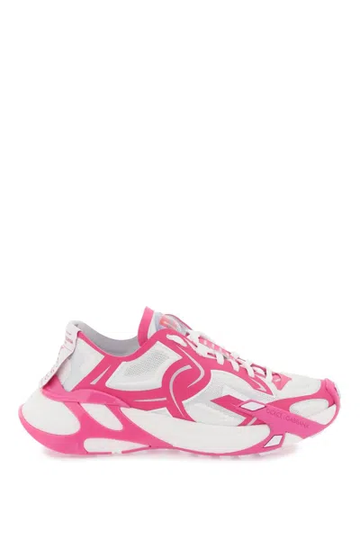 Shop Dolce & Gabbana 'fast' Sneakers In White, Pink