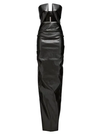 Shop Rick Owens 'prong Gown' Dress In Black