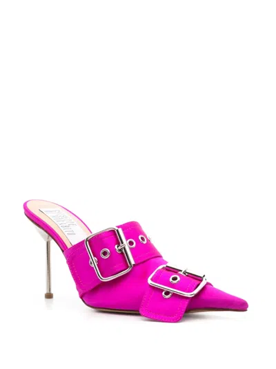 Giuseppe Di Morabito 95mm Satin Mules In Pink