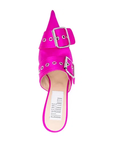 Giuseppe Di Morabito 95mm Satin Mules In Pink