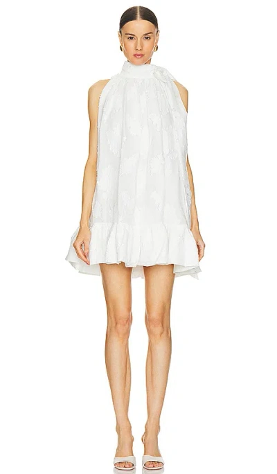 Shop Clea Atticus Mini Dress In Cloud Jacquard