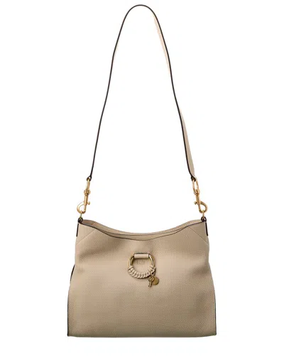 Shop See By Chloé Charm Detail Leather Satchel In White