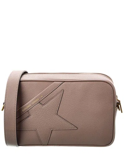 Shop Golden Goose Star Leather Shoulder Bag In Grey