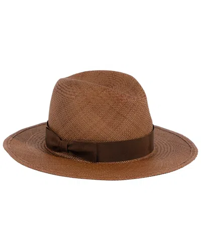 Shop Hat Attack Panama Continental Hat In Brown