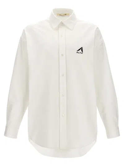 Shop Alyx 1017  9sm 'oversized Logo' Shirt In White