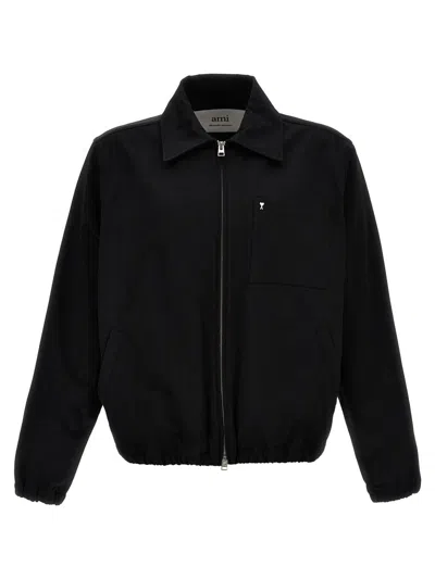 Shop Ami Alexandre Mattiussi Ami Paris 'ami De Coeur' Jacket In Black