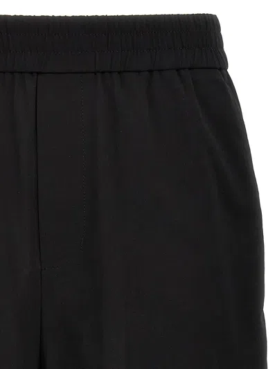 Shop Ami Alexandre Mattiussi Ami Paris Bermuda Shorts Logo Plaque In Black