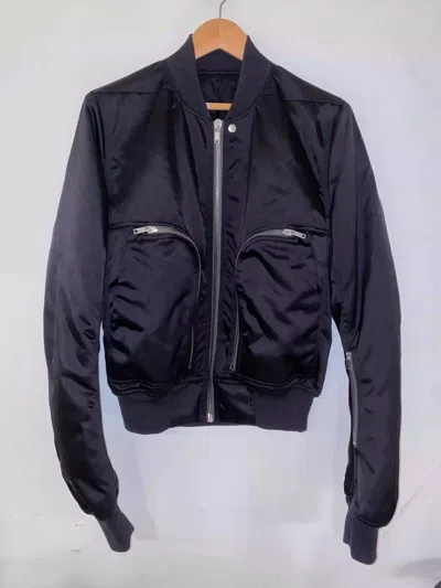 Pre-owned Rick Owens Bauhaus Flight Jacket In Black