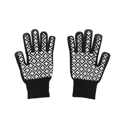 Pre-owned Chrome Hearts Script Cross Logo Gloves In Black