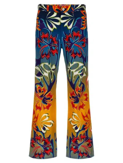 Shop Bluemarble 'hibiscus' Trousers In Multicolor