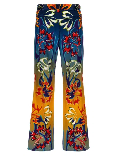 Shop Bluemarble 'hibiscus' Trousers In Multicolor