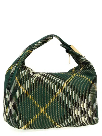 Shop Burberry 'peg' Midi Handbag In Green